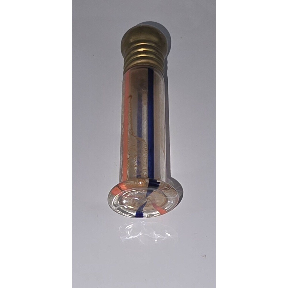 ANTIQUE HAND BLOWN SCENT BOTTLE BLUE & RED STRIPED GLASS GERMAN - Picture 2 of 5